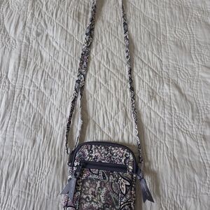 Vera Bradley Paisley Crossbody Bag - Black and Pink